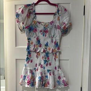 LoveShackFancy Smocked Floral Dress XS